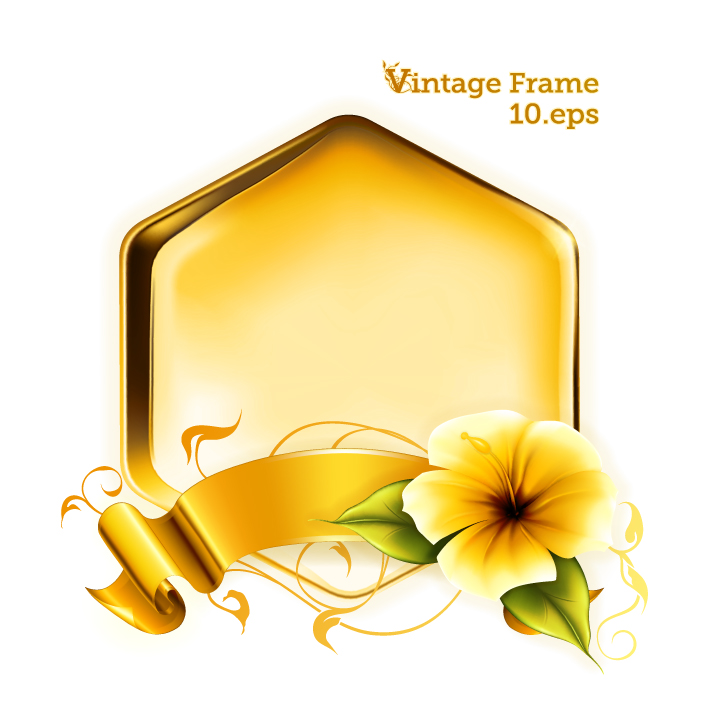 free vector Gold decorative graphics vector